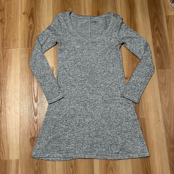 Sonoma Dresses & Skirts - Gray V-Neck Swing Dress-Sonoma